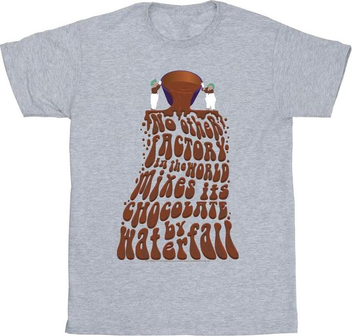 Willy Wonka & the Chocolate Factory Chocolate Waterfall TShirt Jungen (152, 158)