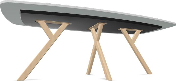 Produktbild Dietiker Felber T14 Sitzungstisch Boatform (2200 x 1000 x 720 mm)