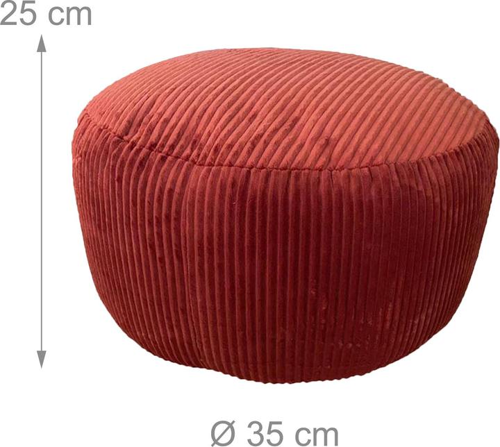 Image du produit Relaxdays Pouf en corduroy