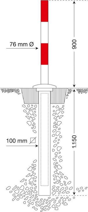 Actual product image kaiserkraft Barrier post