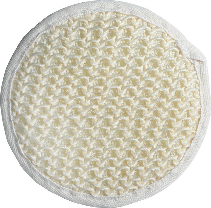 MSV Spugna esfoliante in sisal 15 x 12,5 cm, bianco
