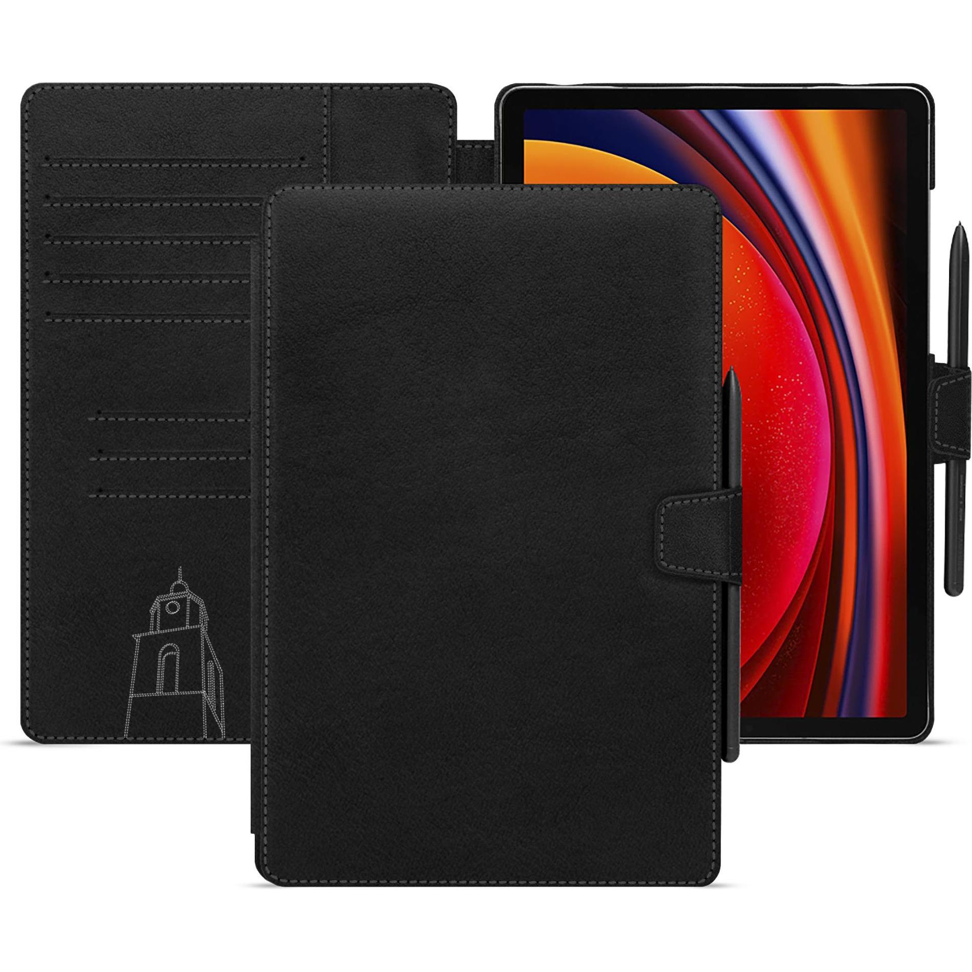 Noreve Lederschutzhülle Samsung Galaxy Tab S9 (Galaxy Tab S9), Tablet Hülle, Schwarz