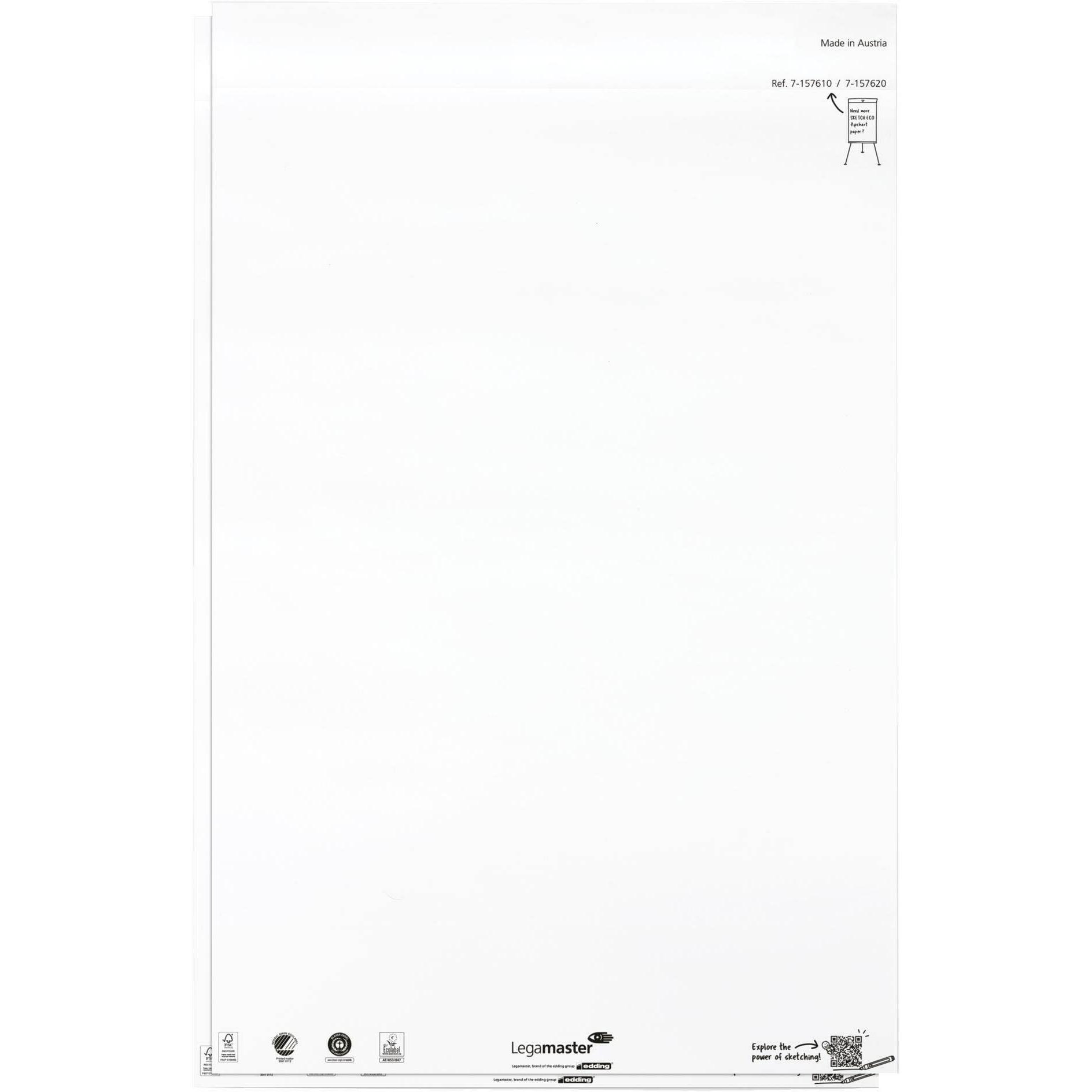 Thumbnail - Legamaster, Zubehör Präsentieren, Flipchartblock 2x 50BL blanko im KA