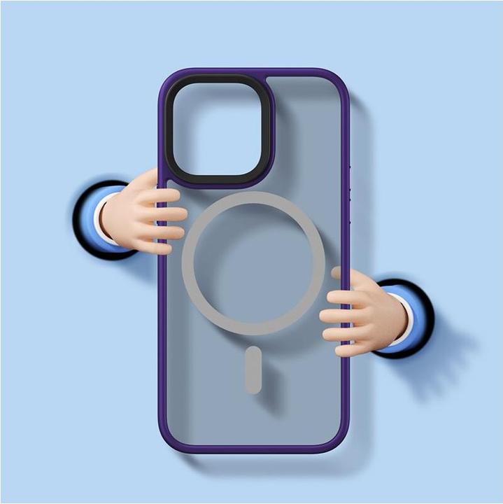 Actual product image Benks Magnetic Mist Protective Case iPhone 14 - purple (Apple iPhone 13, Apple iPhone 14)