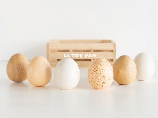 Image du produit Le Toy Van OEufs de ferme (6 pièces) pour le magasin d'alimentation