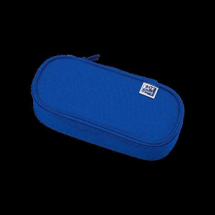 Oxford, Etui, Schlamper-Etui, Polyester, oval, blau