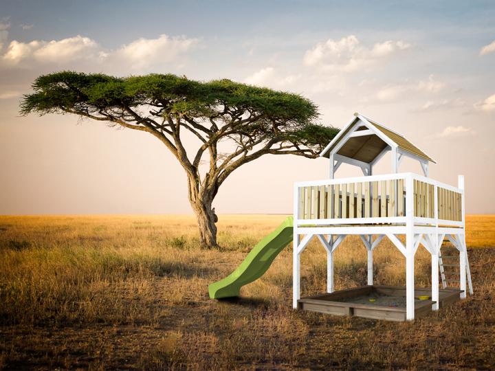Immagine prodotto Axi Atka Play Tower Bruin/wit - Scivolo verde lime