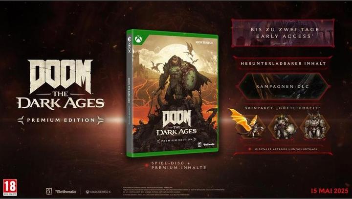 Immagine prodotto Bethesda DOOM: The Dark Ages Premium Edition (Xbox Series X, Xbox Serie S, DE)