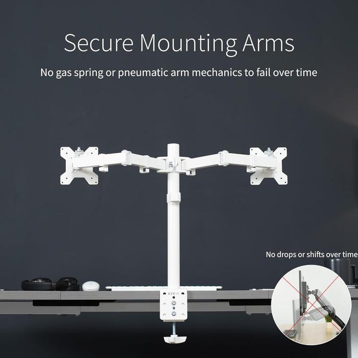 Actual product image Vivo Doppel-Monitor-Tischhalterung für 13-30 Zoll Bildschirme (Table, 30", 10 kg)