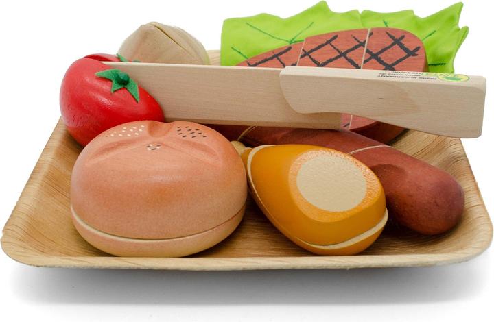 Activity Board Plaque de gril en bois à découper, kit d'accessoires de cuisine en bois pour enfants