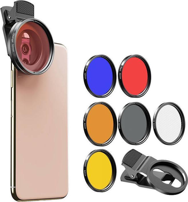 Produktbild Apexel Mobile filter lens kit APL-52UV-7F 52mm 7in1 (52 mm, Farbfilter, ND- / Graufilter, UV-Filter)