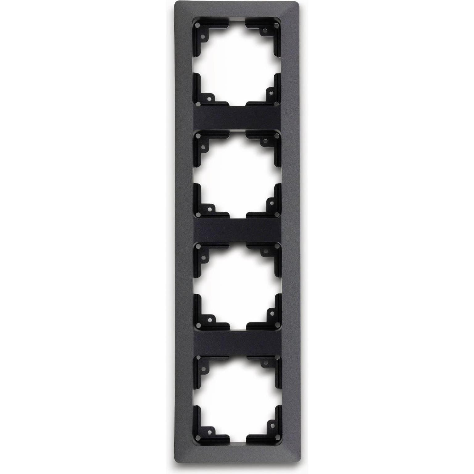 Thumbnail - Chilitec, Zubehör Schalterprogramm, MILOS Abdeckrahmen 23054, 4-fach, Innenmass 55x55 mm, anthrazit
