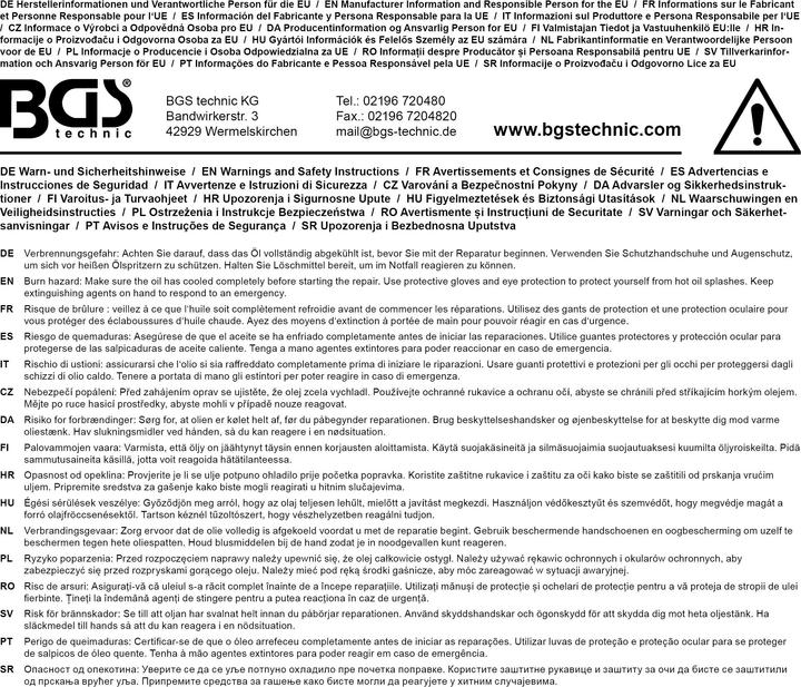 Produktbild BGS Reparatursatz für Öl-Ablass-Gewinde 114-tlg.