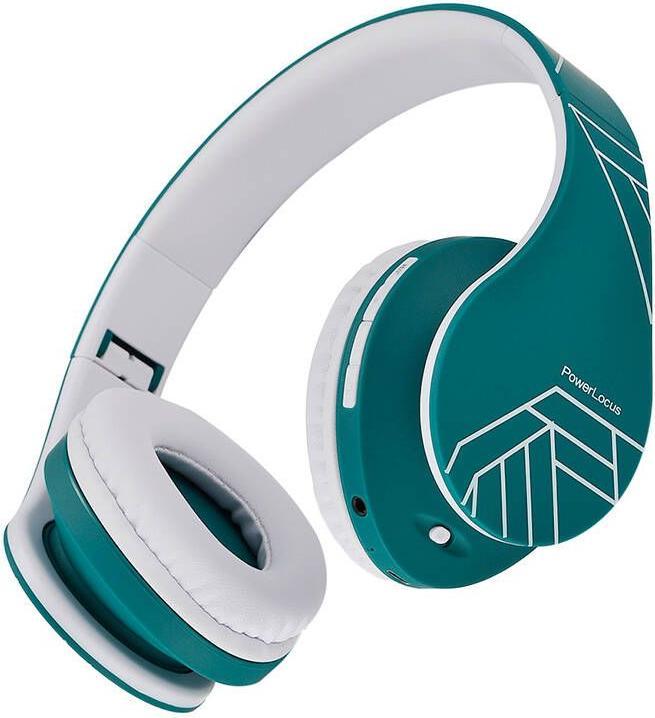 PowerLocus Wireless Headphones P2 (blue-white) (20 h, Kabelgebunden, Kabellos)