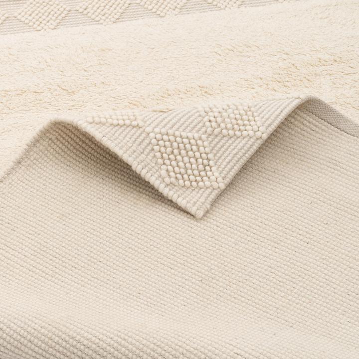 Produktbild Pergamon Natur Teppich Shaggy Wolle Linea Bordüre (70 x 130 cm)