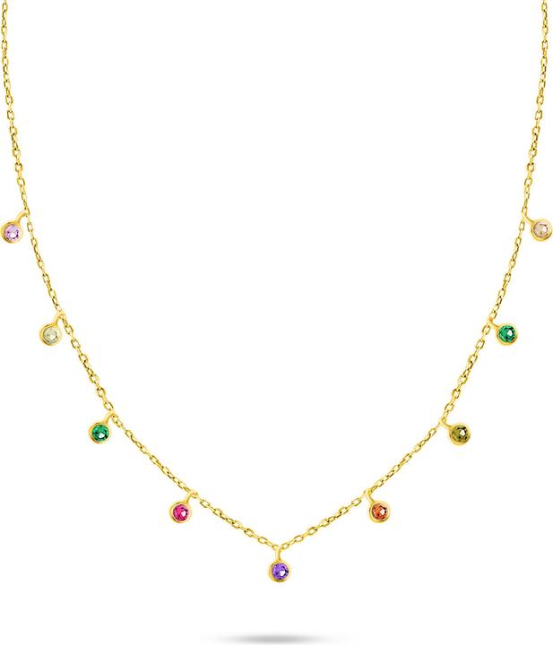 Immagine prodotto Brilio Argento - Collana placcata oro con zirconi colorati NCL60Y
