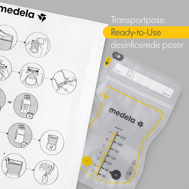 Actual product image Medela - Easy Pour breast milk storage bags - 210 ml - 50 pcs