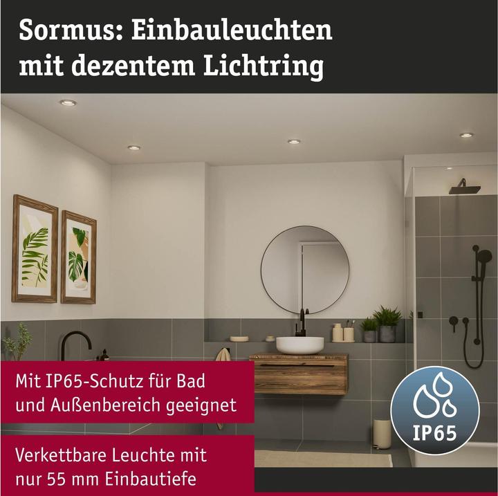 Produktbild Paulmann Einbauleuchte Sormus Set (560 lm)