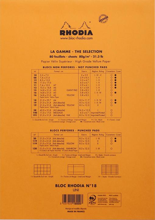 Immagine prodotto Rhodia Basics (A4, Nessuna, Copertina morbida)