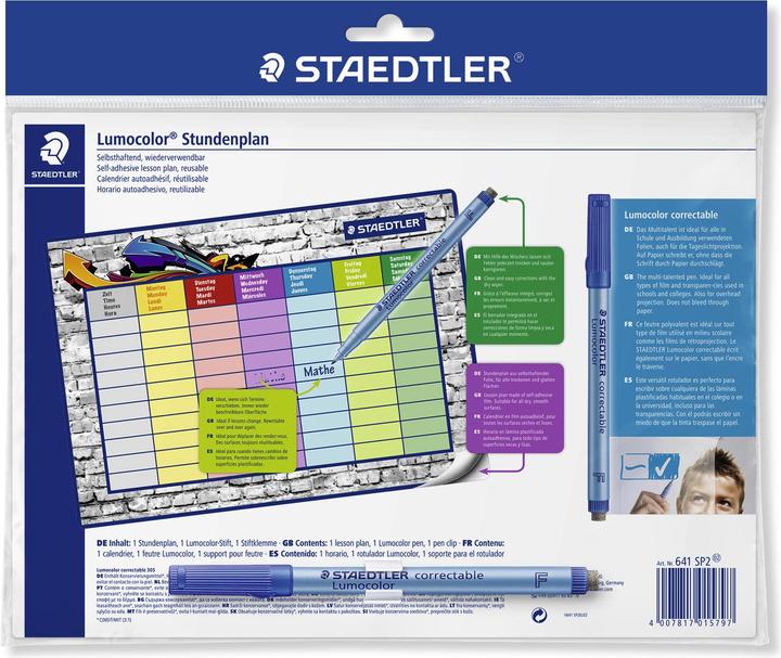 Actual product image Staedtler Lumocolor timetable
