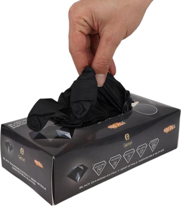 Produktbild Gabri Extra T-Grip Nitrilhandschuhe Schwarz L (L)