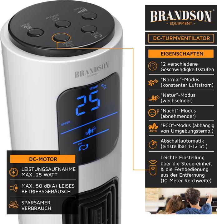 Produktbild Brandson Turmventilator (50 dB)