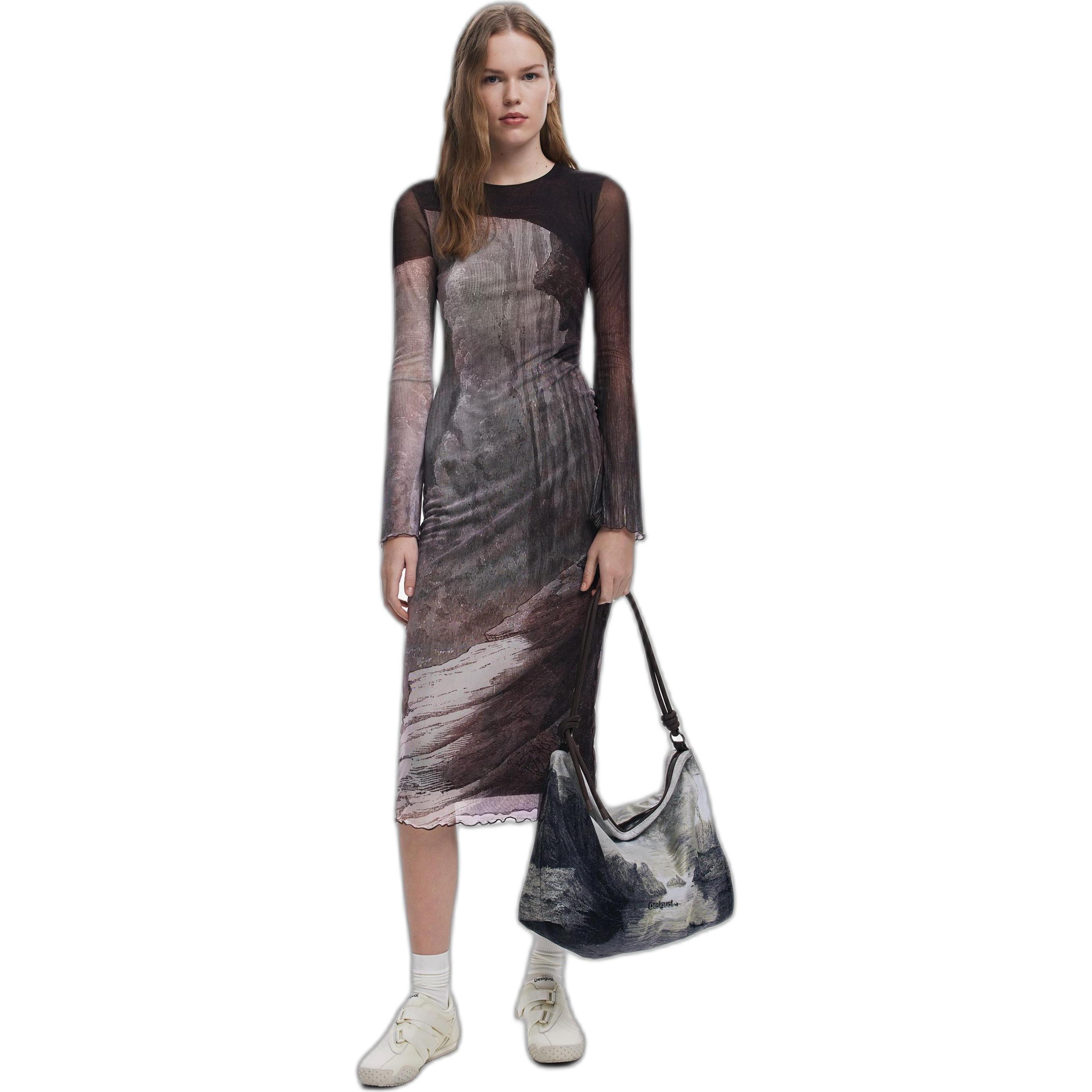 Desigual Donna Grigio Donne, Vestiti, Abyss Lacroix, (Xl)