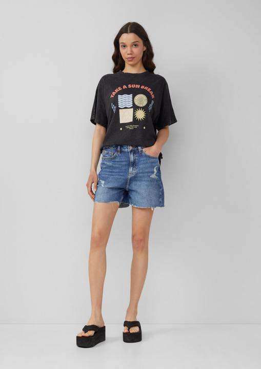 Image du produit S.Oliver Jeans-Hose Jeans-Shorts Mom / Relaxed Fit / High Rise (42)