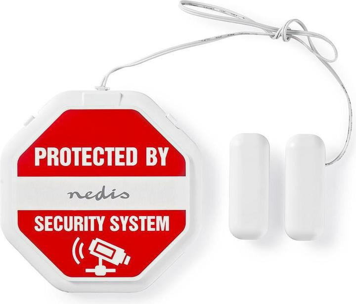 Productafbeelding Nedis Deurstapvenster alarm op batterijen 2X CR2032 85 dB Wit