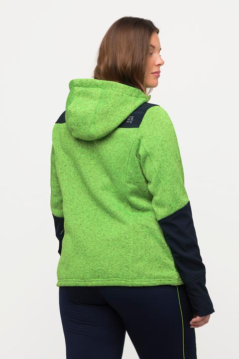 Produktbild Ulla Popken Fleecejacke, Reflektordruck, Kapuze, Daumenloch (50, 52)
