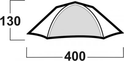 Actual product image Husky (TENTE TREKKING BRIGHT 4) X8768665 (Dome tent, 3.90 kg, 4 persons)
