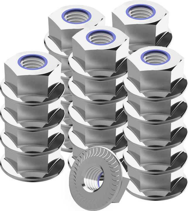 Actual product image Offgridtec Self-locking flange nut with locking teeth DIN6926 A2 V2A stainless steel 25 pcs. M4 (M6, M8, M5, M4, M10, M3, M12)