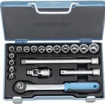Produktbild Gedore 19 JMU-3 Steckschlüssel-Satz 1/2", 19-teilig, 6-kant, 8-24 mm (10 mm, 9 mm, 14 mm, 13 mm, 24 mm, 21 mm, 22 mm, 18 mm, 12 mm, 8 mm, 15 mm, 16 mm, 11 mm, 17 mm, 19 mm)