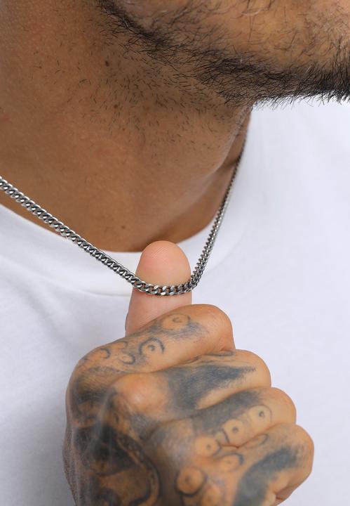 Immagine prodotto Kuzzoi Halskette Basic Männer Panzerkette Massiv Robust 925 Silber (Argento 925, Argento 925)