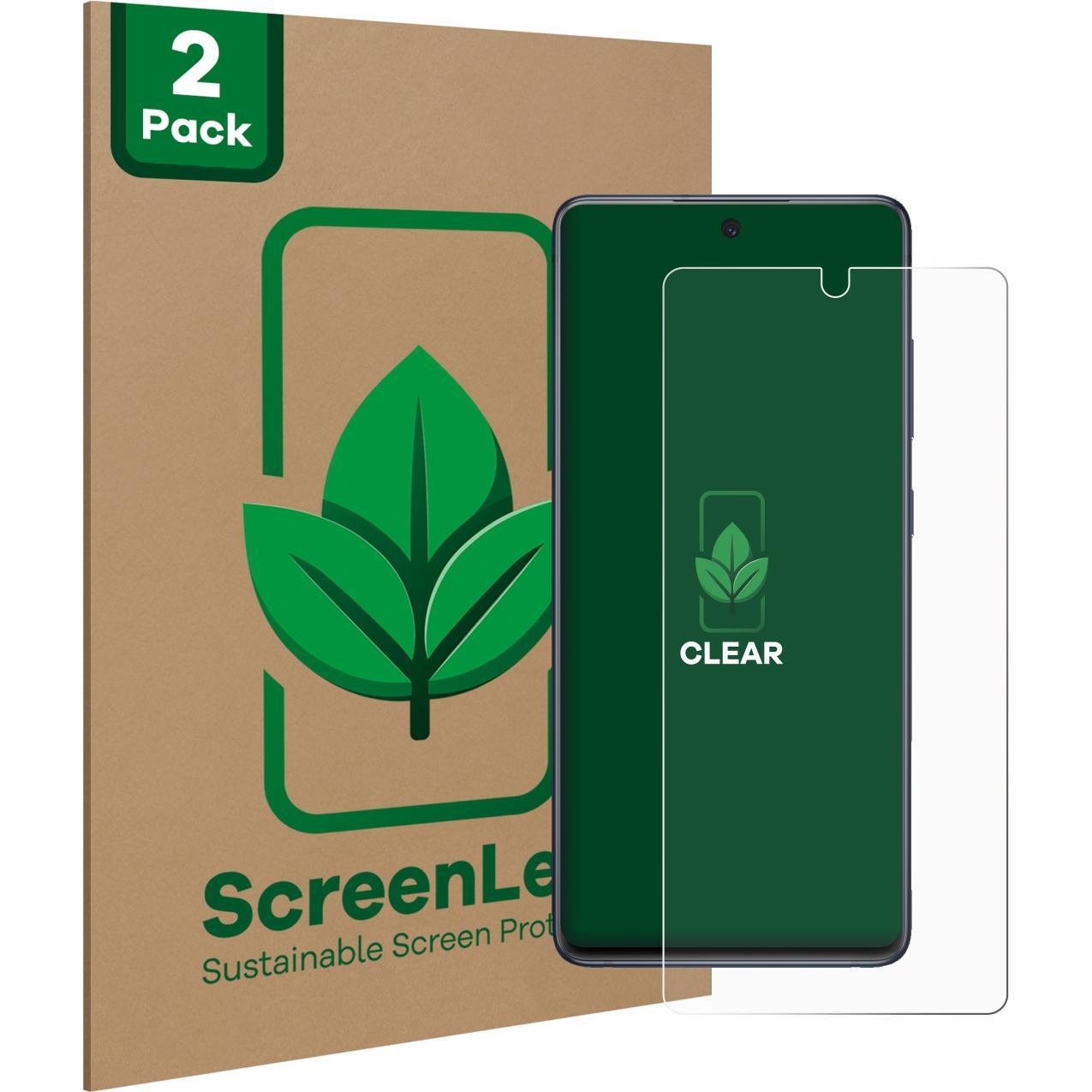 ScreenLeaf Schutzfolie nachhaltiger Displayschutz Displayschutzfolie Folie Klar Transparent (2 Stück, Samsung Galaxy S20...