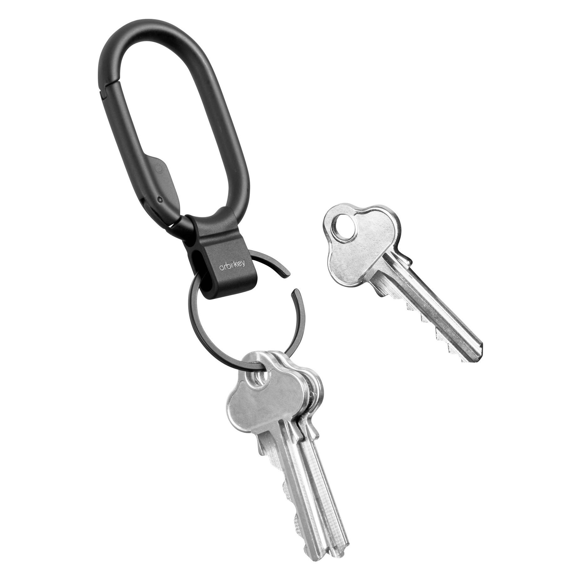 Orbitkey, Herren, Schlüsselanhänger, Clip Mini -avainlenkki, Musta, Schwarz