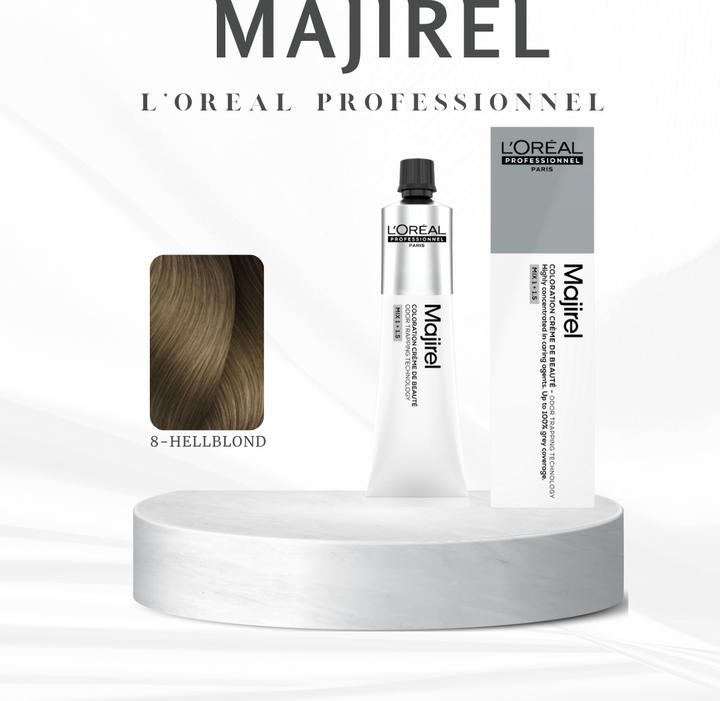 Image du produit L'Oréal Professionnel L'Oréal Majirel 8 Hellblond 60 ml (8 Blond clair)