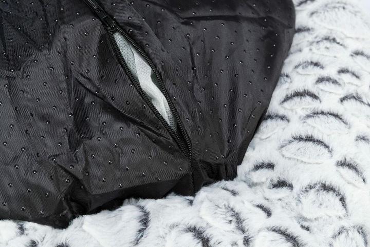 Actual product image Trixie Mila bed, round, plush, ø 50 cm, white-grey (Cat)