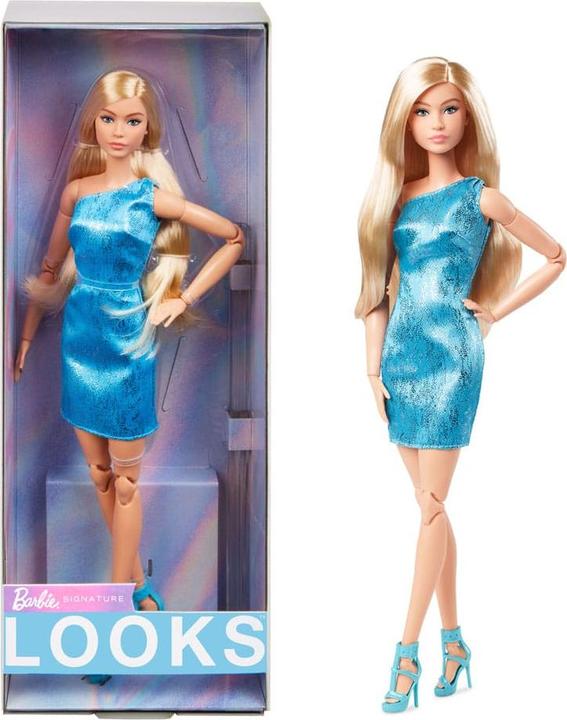 Actual product image Barbie Signature Looks 23 - Blonde, Blue Dress