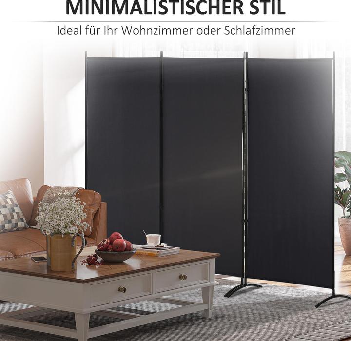 Produktbild Homcom Paravant Polyester, Metall Schwarz
