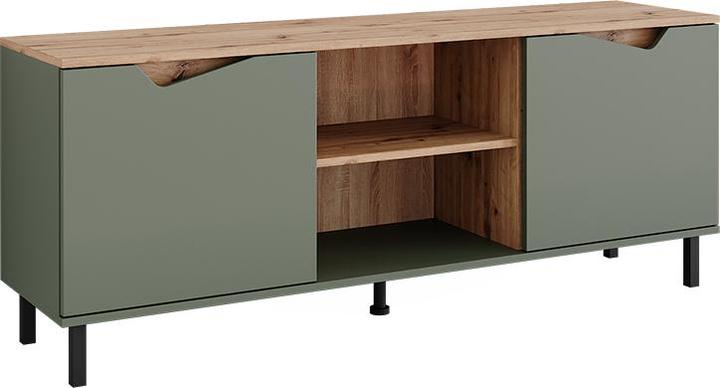 Vichy Lowboard Marelle, Grün/Artisan/Artisan, 150 x 60 cm mit 2 Türen