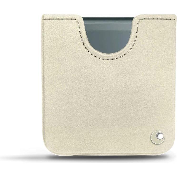 Noreve Lederschutzhülle Samsung Galaxy Z Flip3 (Samsung Galaxy Z Flip3), Smartphone Hülle, Weiss