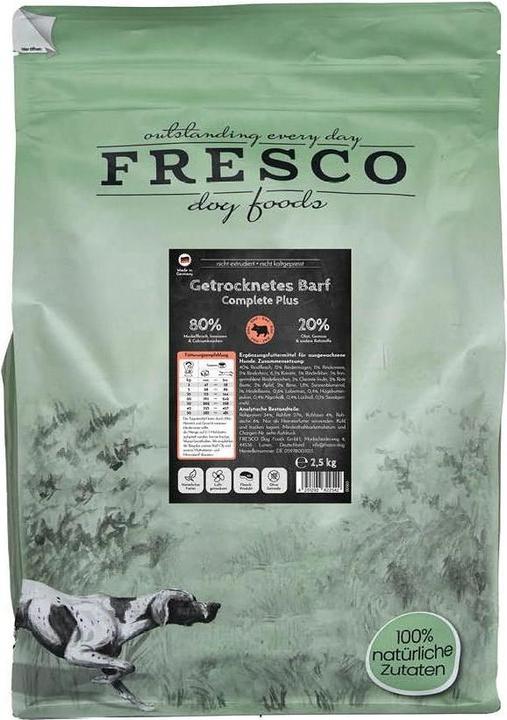 Fresco Trockenfutter BARF Complete Plus Rind, 2.5 kg (Adult, Junior,  Senior, 2500 g)