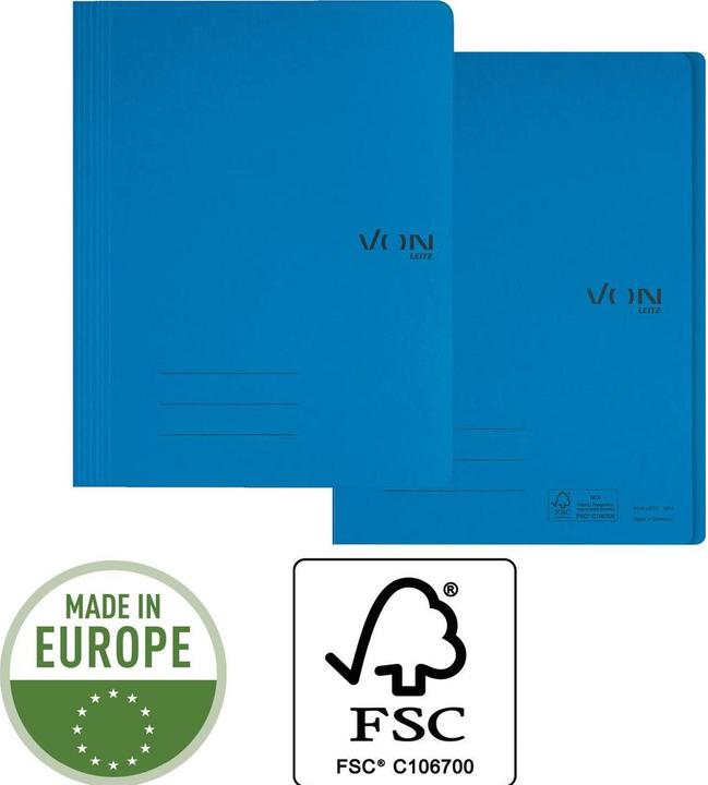 Image du produit von Dossier rapide avec mécanisme de reliure, bleu, 10 pièces (A4, 10x)