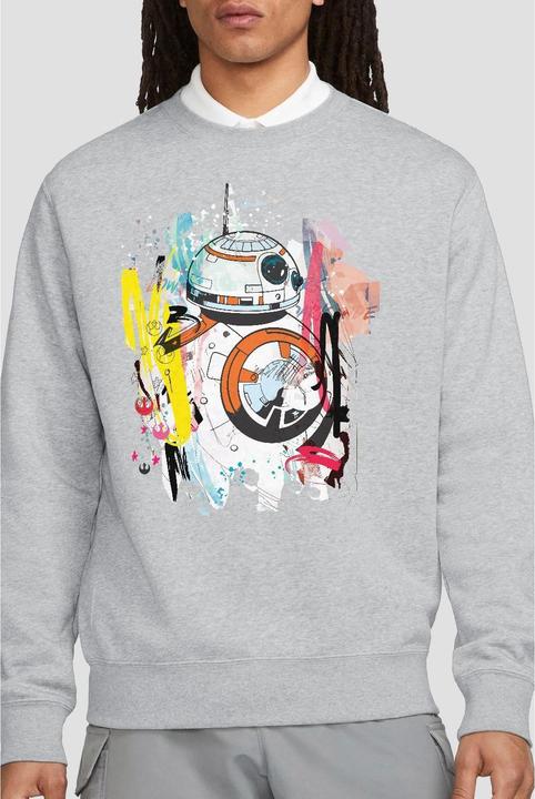 Actual product image Star Wars Unisex Adult BB-8 Abstract Sweatshirt (S)