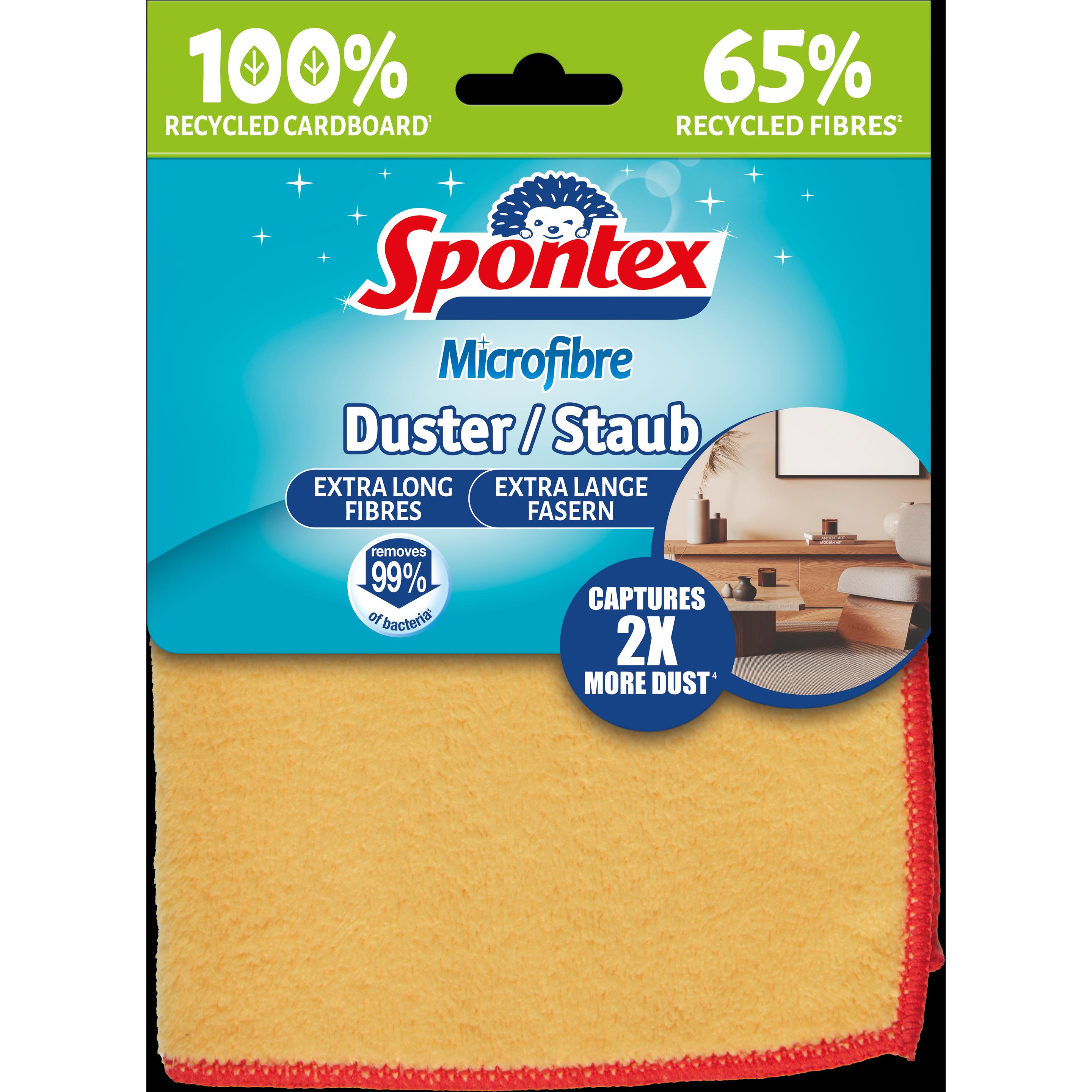 Spontex Microfibre Staub x1, Reinigungsutensil, Gelb