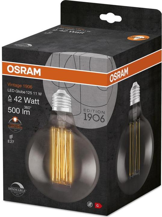 Produktbild Osram Vintage 1906 Led Classic Slim Filament Globe (E27, 11 W, 500 lm, 1 x, G)