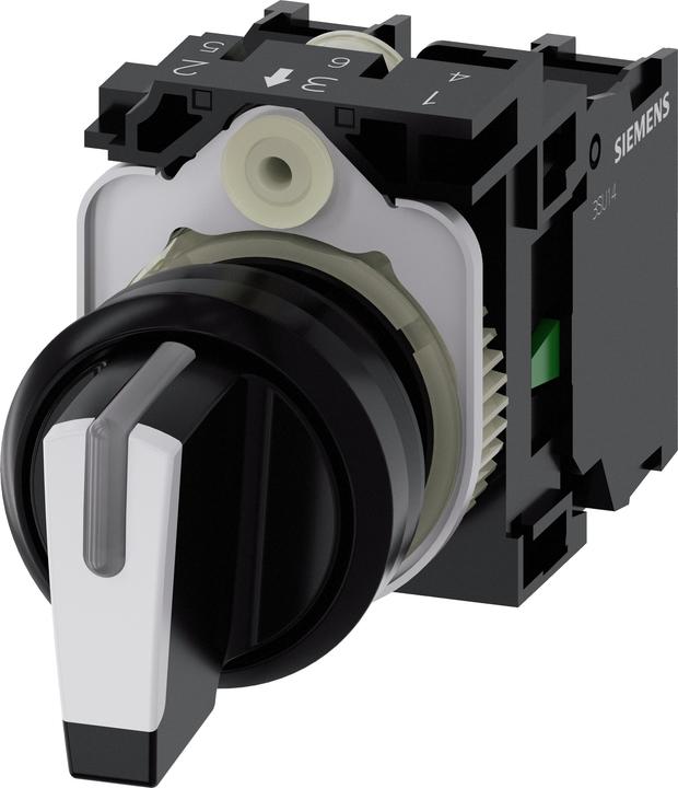 Produktbild Siemens Selector switch, 22mm, black, white