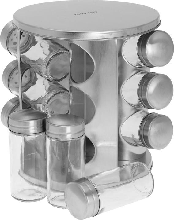 Actual product image Kinghoff Spice rack with containers for spices, 13 pcs