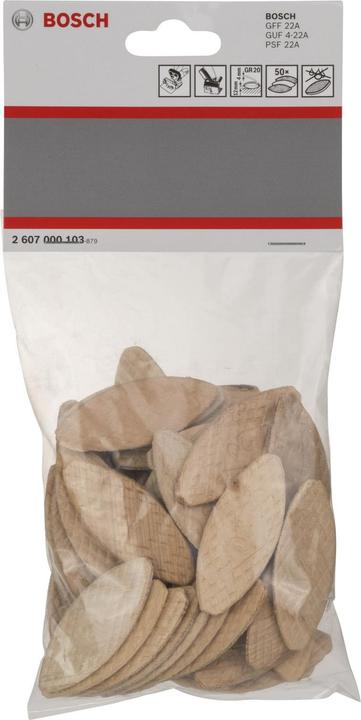 Produktbild Bosch Professional Zubehör Flachdübel, 60 x 23 x 4 mm (50 Stk.)